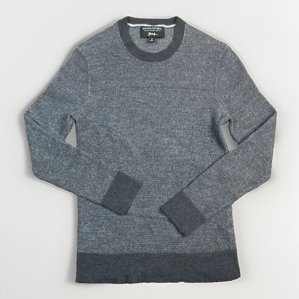 Banana Republic x Italian Merino Yarn By Baruffa Deep Grey Sweater Size M